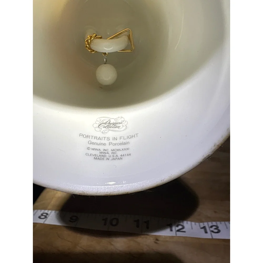 Vintage 1981 Designers Collection Portraits in Flight Cardinal Porcelain Bell